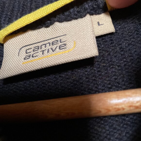 VINTAGE Men's Lambswool Knit Sweater Pullover. PRISTINE Camel Active / Dornbush - Picture 6 of 15